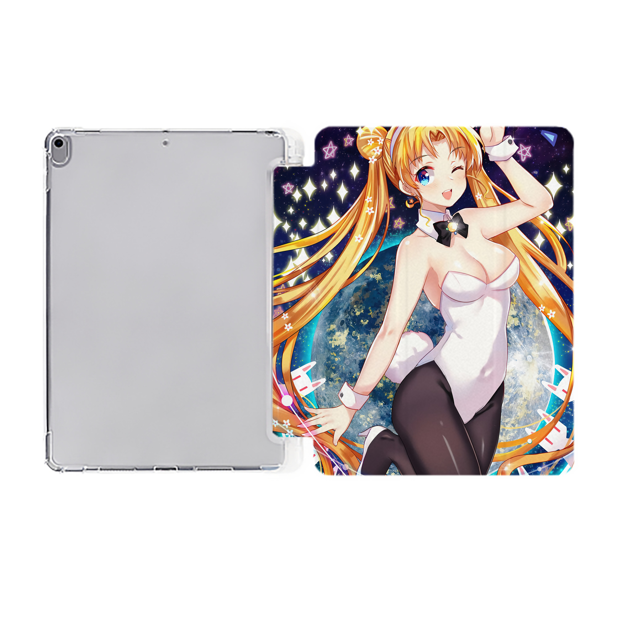 （画像用） 美少女戦士セーラームーン Sailor Moon IPad ケース ペン収納付き 三つ折りスタンド PUレザー×シリコン 対応機種9.5/10.5/10.9インチ